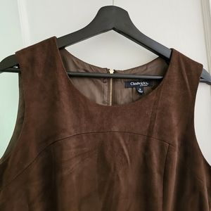 Chadwick's Brown Fake Suede Dress | Size 14
